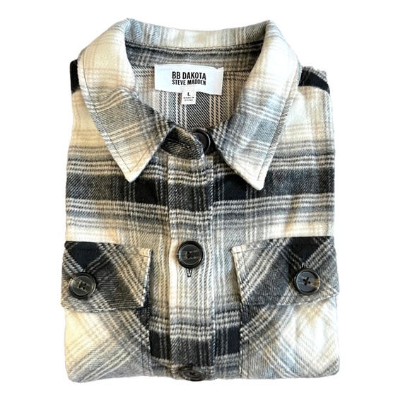 NWT BB Dakota by Steve Madden Ladies Boxy Shacket Size Large - Picture 10 of 11